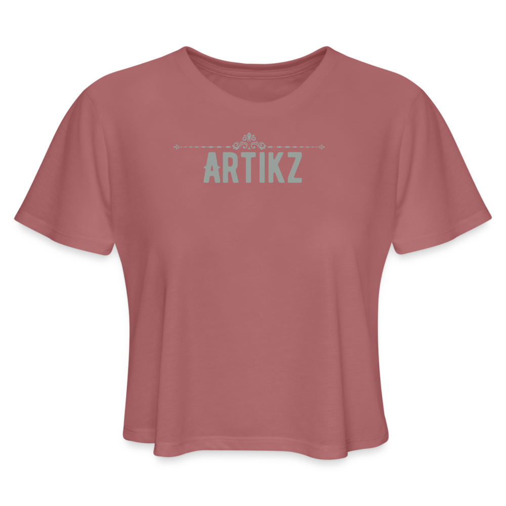Cropped T-Shirt - mauve