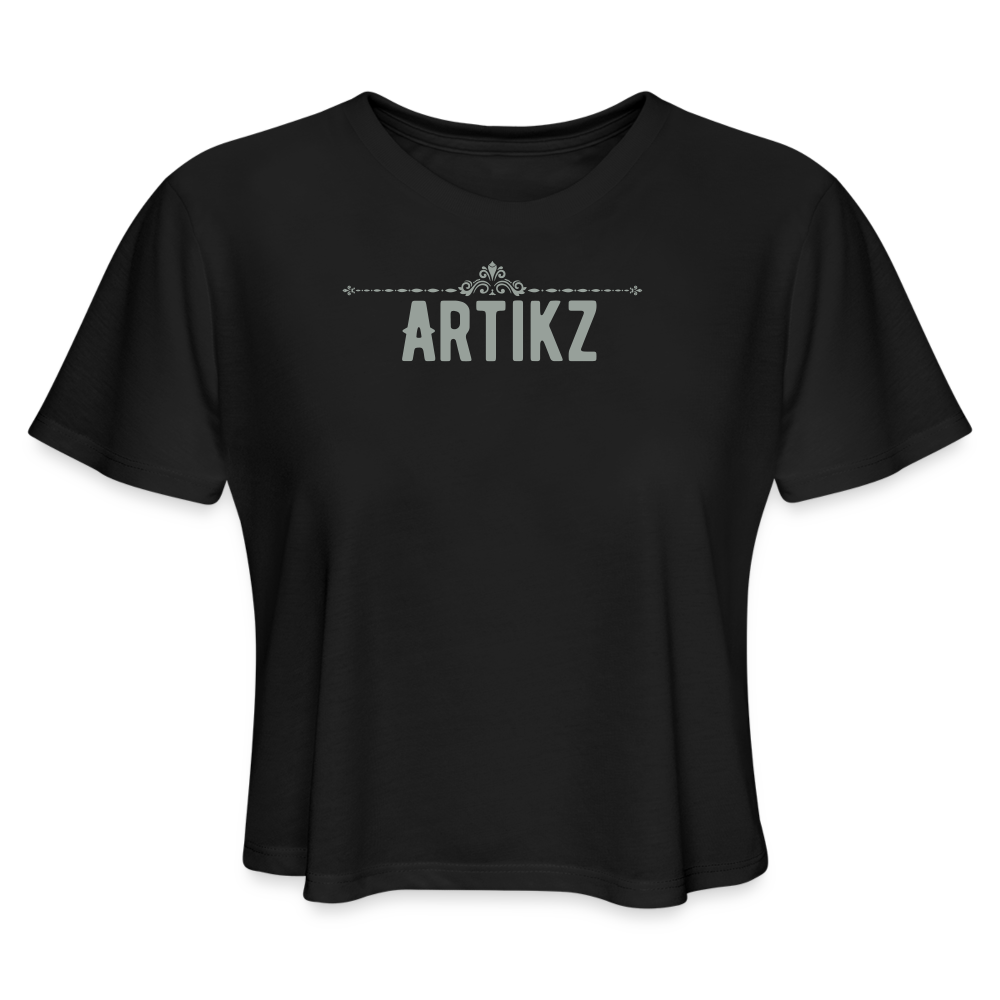 Cropped T-Shirt - black