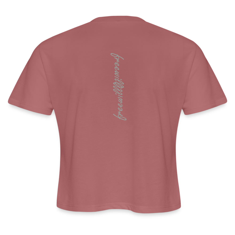 Cropped T-Shirt - mauve