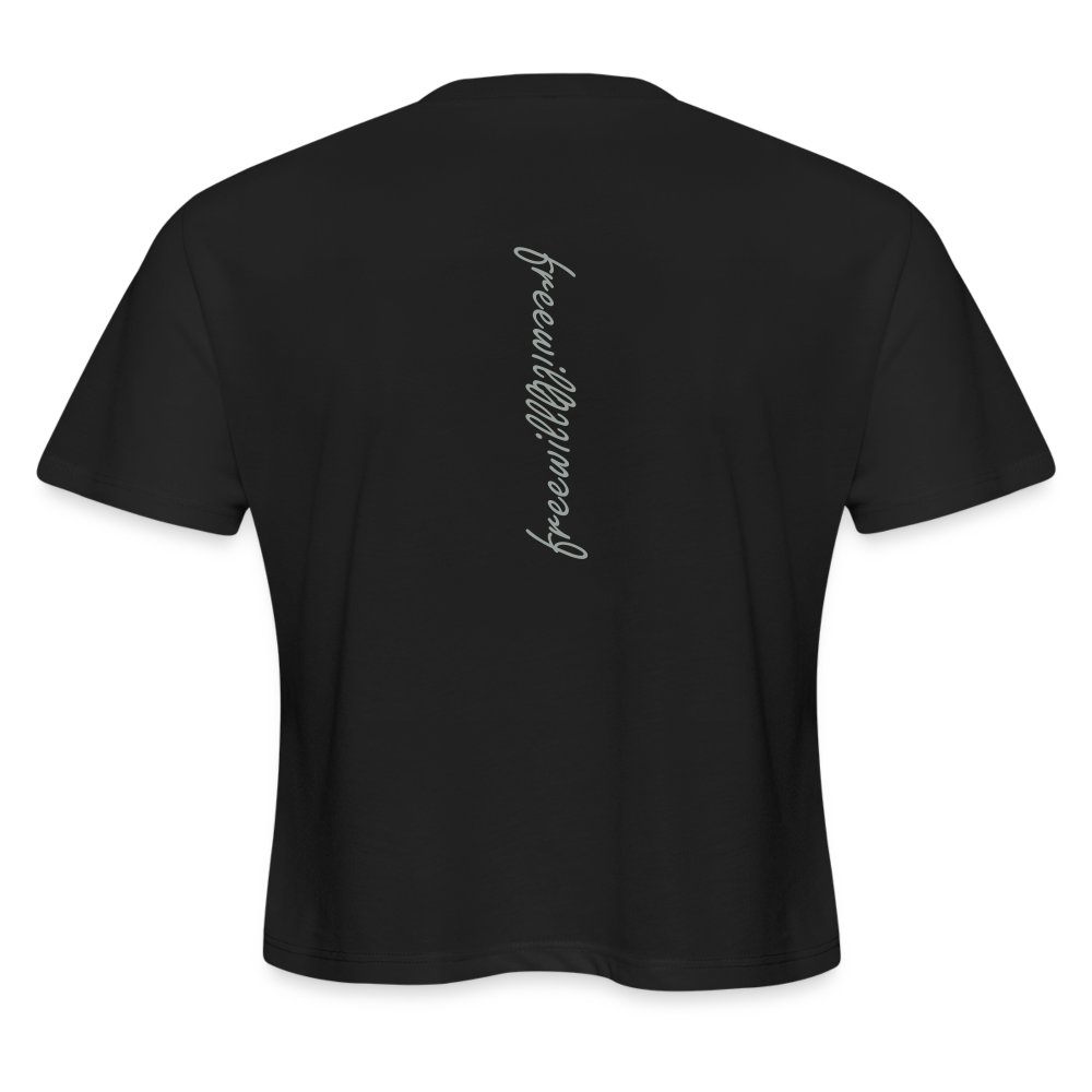 Cropped T-Shirt - black